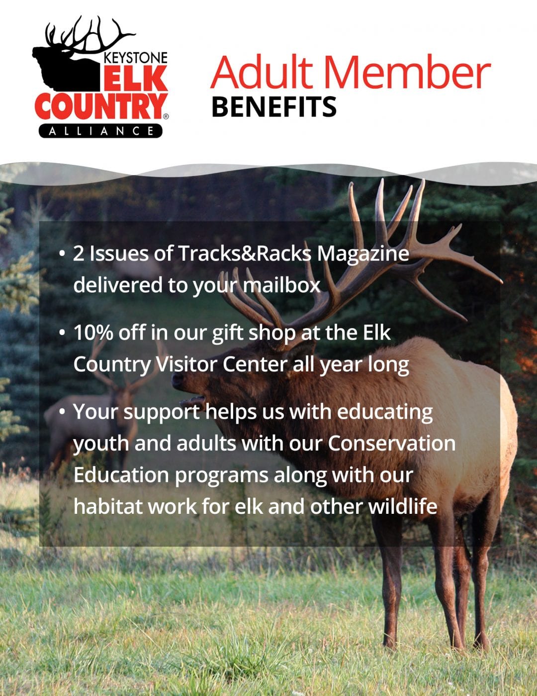 Membership Adult Keystone Elk Country Alliance